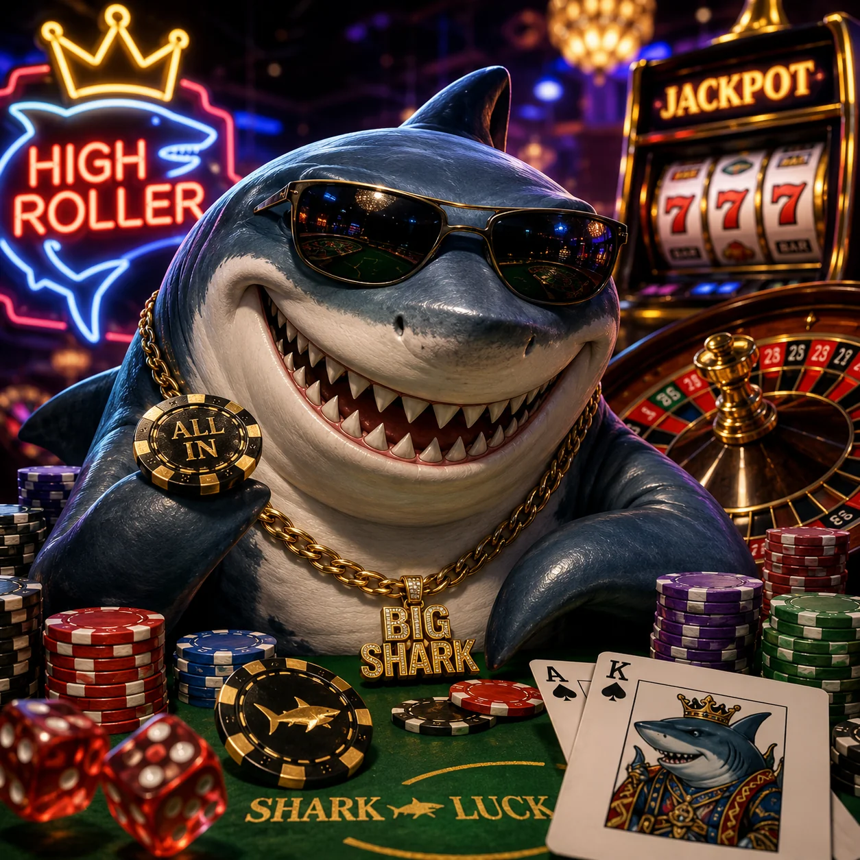 Spinning slot machines at Winshark casino